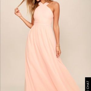 Peach maxi dress